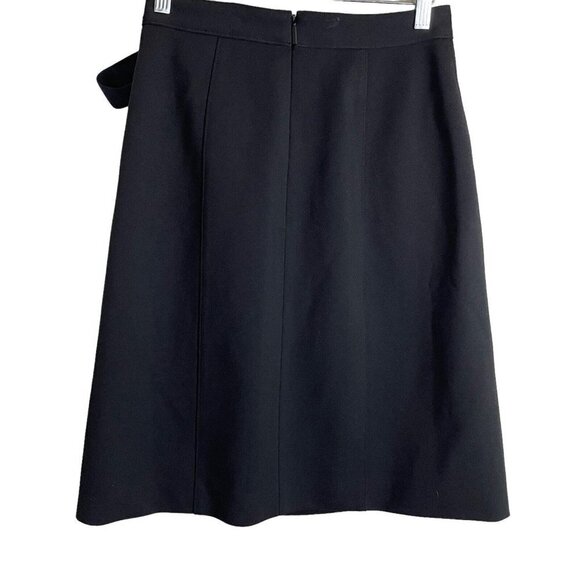 NWT Tibi Grommet Faux Wrap Skirt Black Size 6 Pockets - Picture 5 of 6